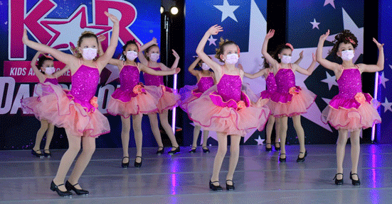 Little girls at the KR dance competition - tap routine